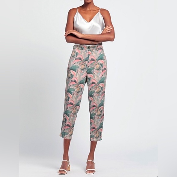 MASON’S Forte Dei Marmi Linda Summer Chino Jogger Pants - Palm Print - Picture 1 of 4